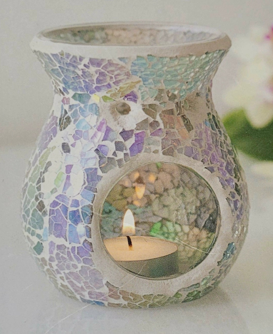 Cloud Blue crackle oil burner